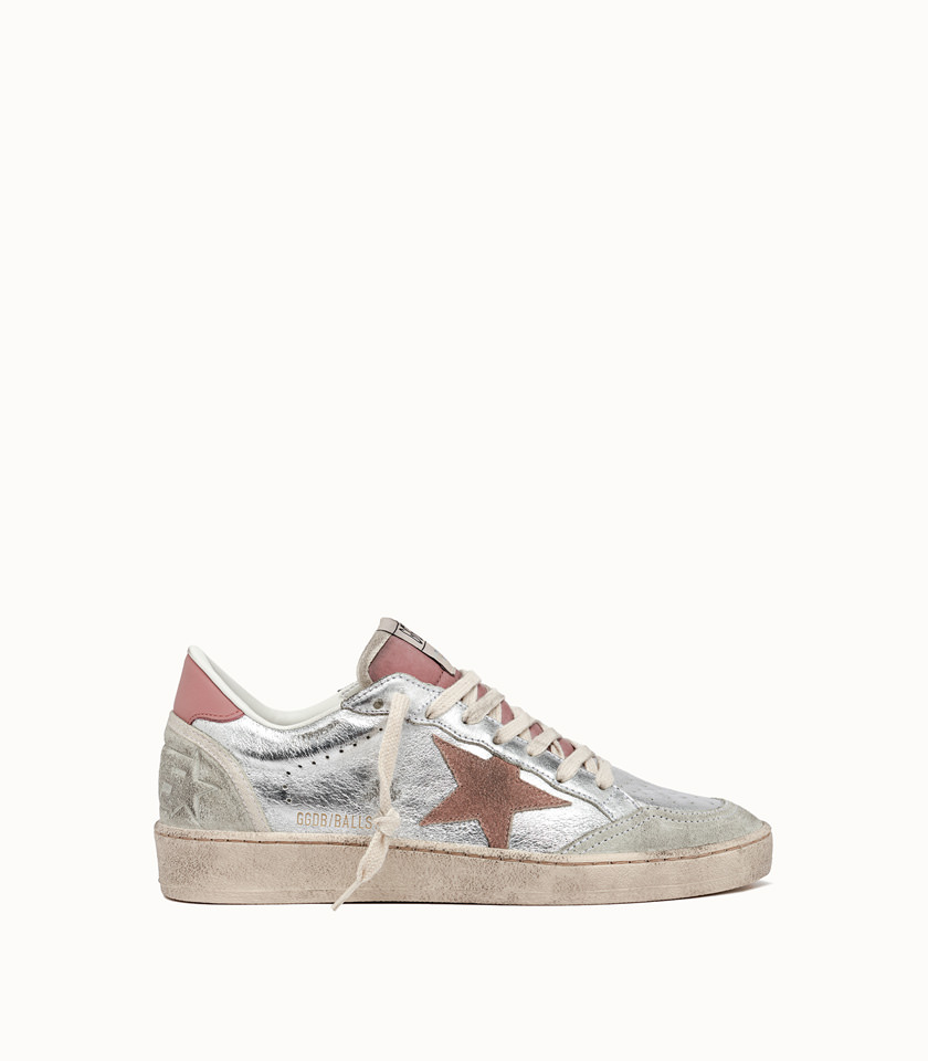 GOLDEN GOOSE DELUXE BRAND: SNEAKERS BALL STAR COLORE ARGENTO