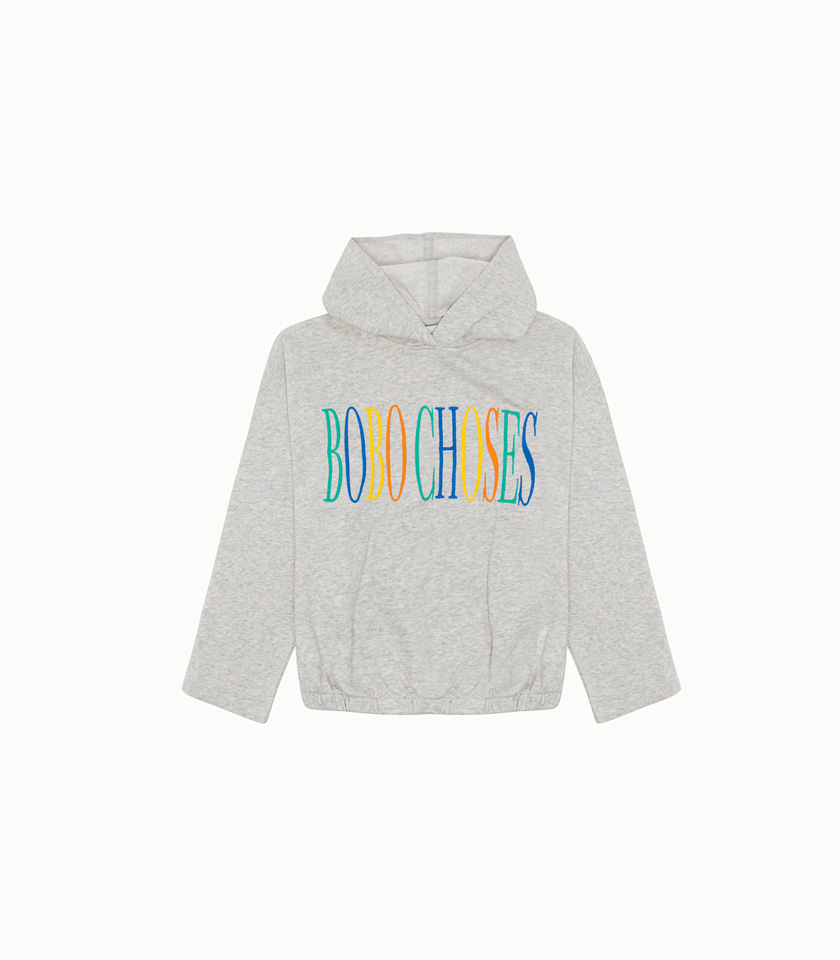 BOBO CHOSES: HOODED SWEATSHIRT WITH EMBROIDERY