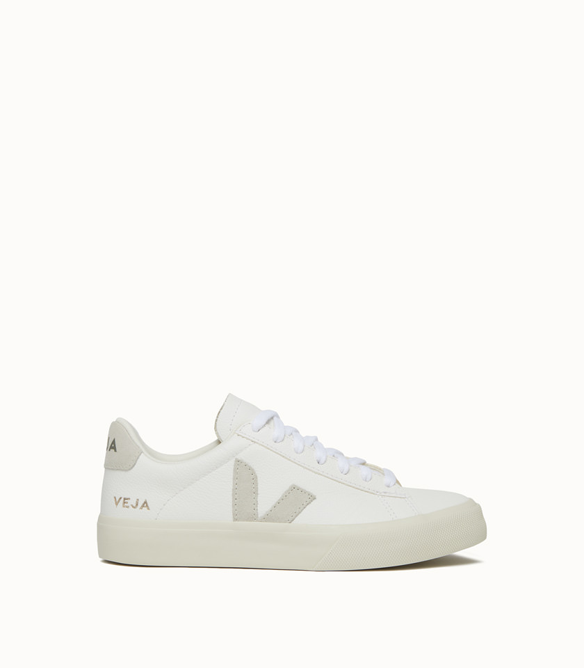 VEJA: CAMPO CHROME-FREE LEATHER SNEAKERS COLOR WHITE
