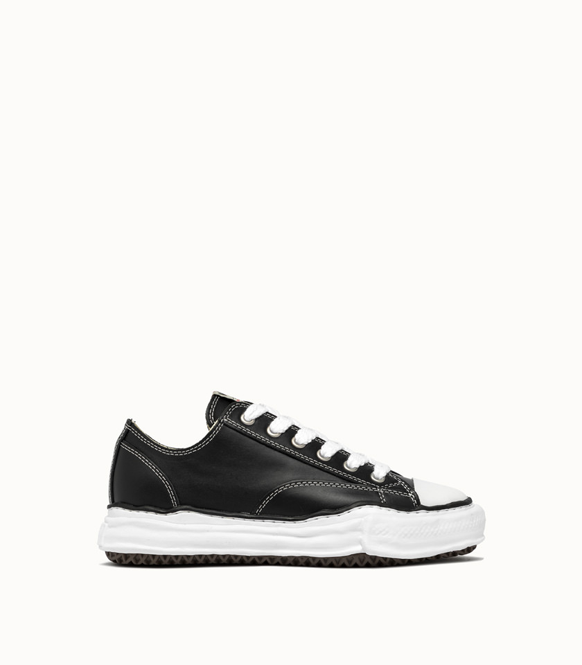 MIHARA YASUHIRO: SOLE SNEAKERS IN LEATHER COLOR BLACK