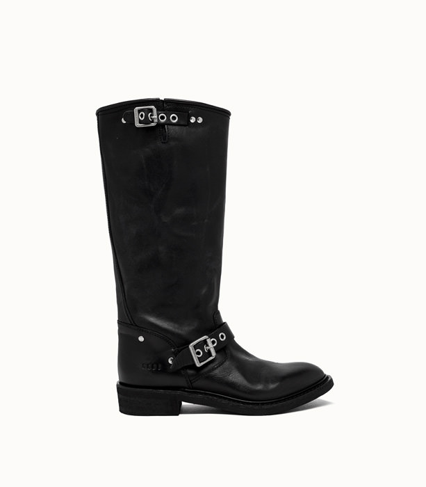 GOLDEN GOOSE DELUXE BRAND: BIKER BOOTS IN LEATHER COLOR BLACK | Playground Shop