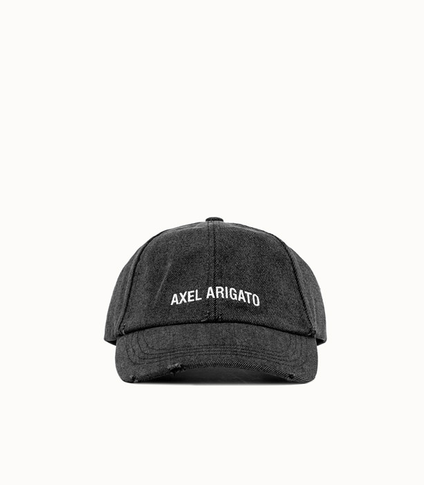 AXEL ARIGATO: BLOCK DISTRESSED CAP BLACK WASH