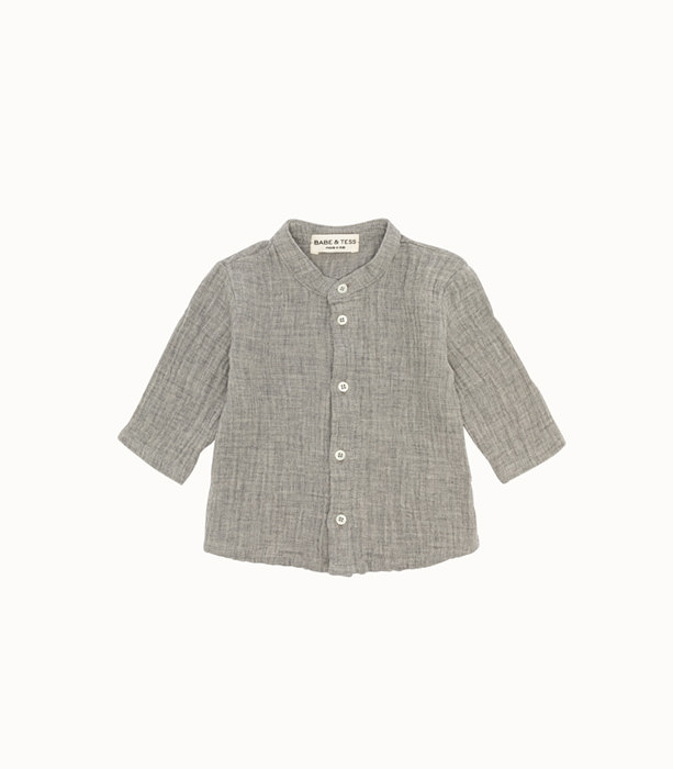 BABE & TESS: CAMICIA COREANA IN COTONE WRINKLE | Playground Shop