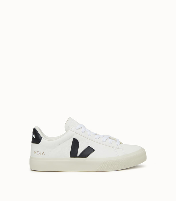 VEJA: CAMPO CHROMEFREE LEATHER SNEAKERS COLOR WHITE AND BLACK