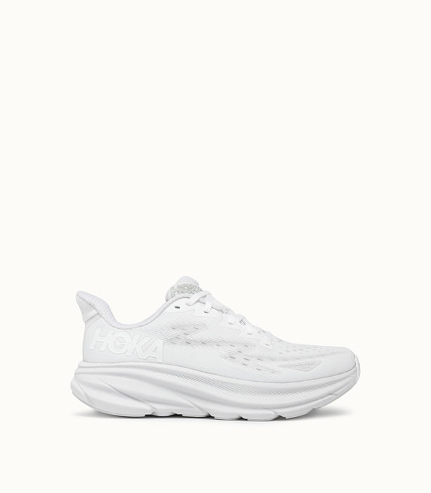 HOKA ONE ONE: CLIFTON 9 SNEAKERS COLOR WHITE