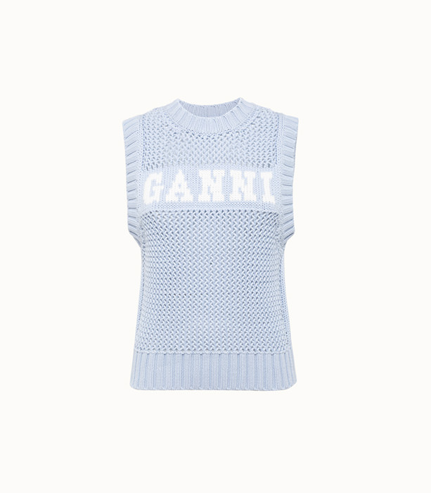 GANNI: Cotton Rope Vest BLUE | Playground Shop