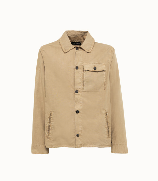 WHITE SAND: JACKET IN SOLID COLOR COTTON | Playground Shop