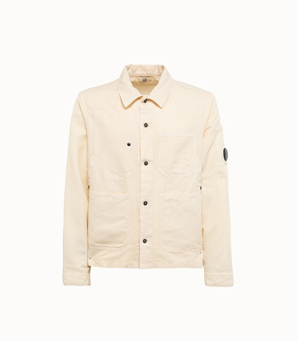 C.P COMPANY: JACKET IN SOLID COLOR COTTON BLEND