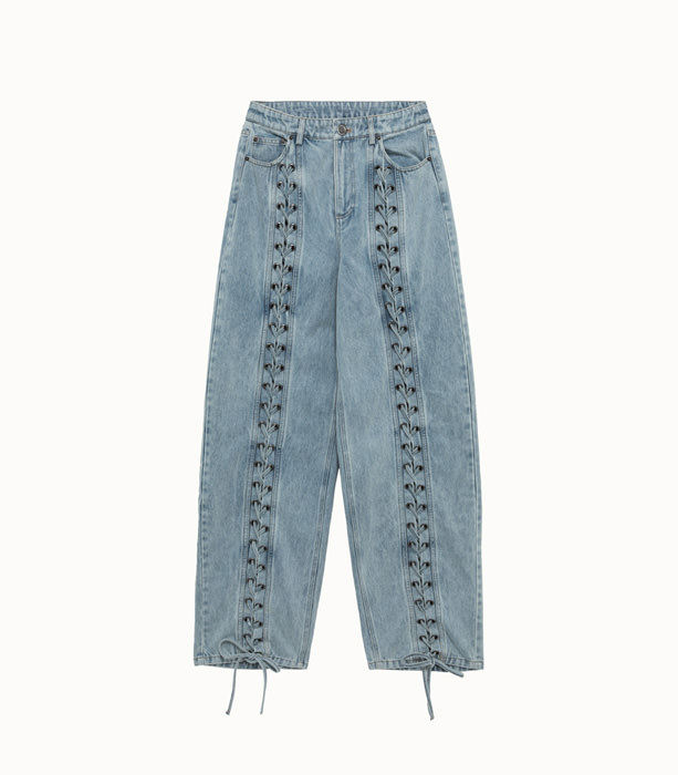 ROTATE: JEANS IN DENIM WITH LACES | Playground Shop