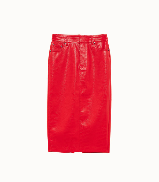 ROTATE: LONGUETTE SKIRT IN PYTHON EFFECT ECO LEATHER