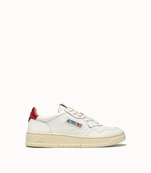AUTRY: MEDALIST LOW SNEAKERS COLOR WHITE RED | Playground Shop