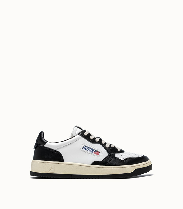 AUTRY: AUTRY MEDALIST LOW SNEAKERS COLOR WHITE BLACK | Playground Shop