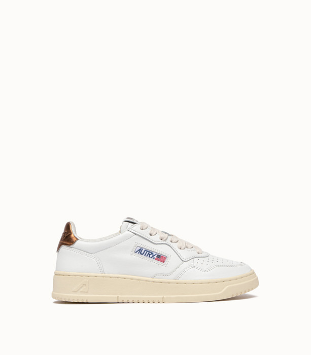 AUTRY: MEDALIST LOW SNEAKERS COLOR WHITE BRONZE | Playground Shop