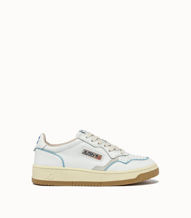 AUTRY: OPEN LOW SNEAKERS COLOR WHITE AZURE