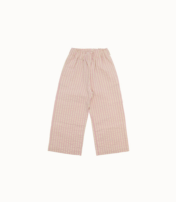 BABE & TESS: PANTALONE IN CANVAS A RIGHE