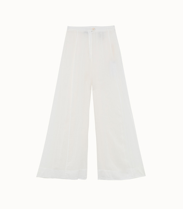 FORTE FORTE: RUFFLED PANTS IN COTTON AND SILK