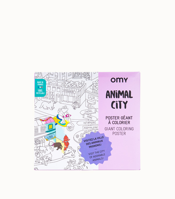 OMY: COLORING POSTER ANIMAL CITY | Playground Shop