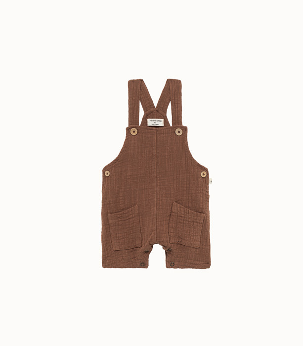 1 + IN THE FAMILY: OVERALLS IN SOLID COLOR COTTON