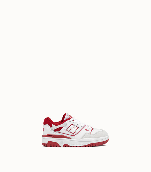 NEW BALANCE: SNEAKERS 550 COLORE BIANCO ROSSO
