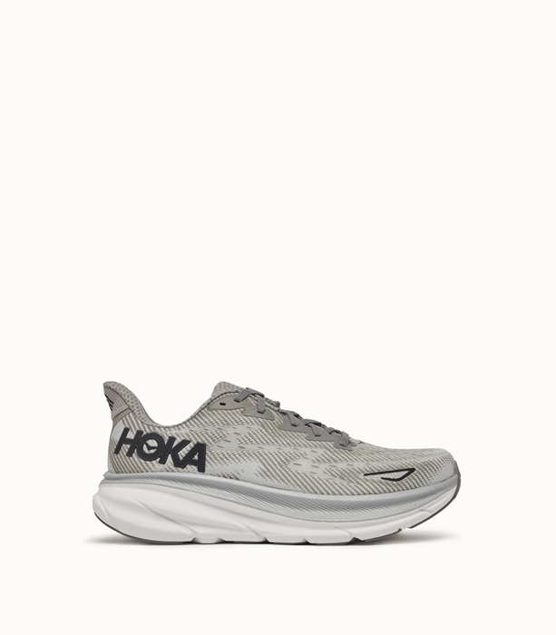 HOKA ONE ONE: CLIFTON 9 SNEAKERS COLOR GRAY