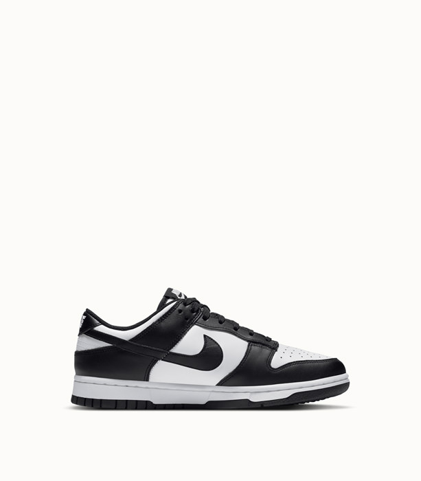 NIKE: DUNK LOW WHITE AND BLACK SNEAKERS | Playground Shop