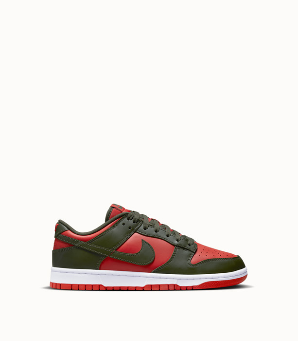 NIKE: DUNK LOW RETRO 'MISTYC RED AND CARGO GREEN' SNEAKERS | Playground Shop