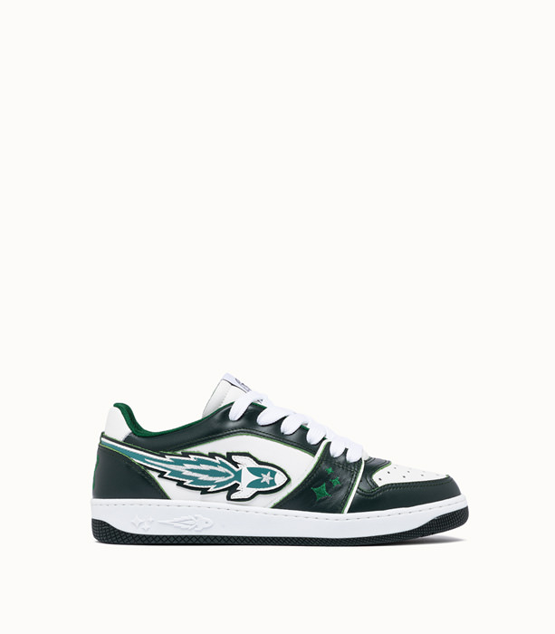ENTERPRISE JAPAN: EGG ROCKET LOW SNEAKERS COLOR WHITE AND GREEN | Playground Shop