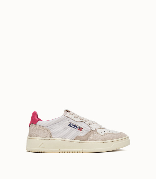AUTRY: MEDALIST LOW SNEAKERS COLOR WHITE FUCHSIA