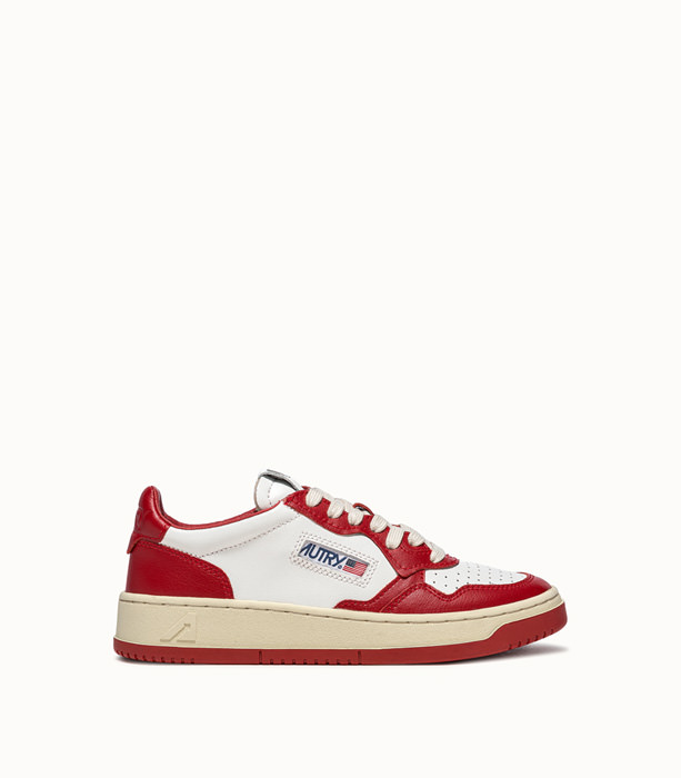 AUTRY: MEDALIST LOW SNEAKERS COLOR WHITE RED