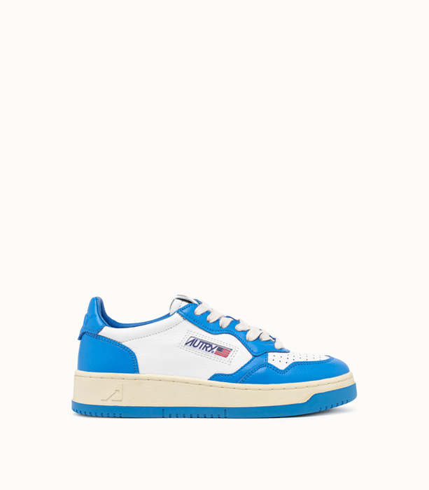AUTRY: MEDALIST LOW SNEAKERS COLOR BEIGE AND AZURE