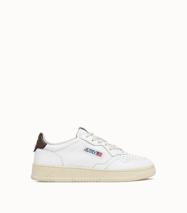 AUTRY: MEDALIST LOW SNEAKERS COLOR WHITE BROWN