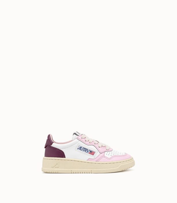 AUTRY: MEDALIST LOW SNEAKERS COLOR WHITE AND PINK