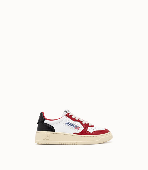 AUTRY: MEDALIST LOW SNEAKERS COLOR WHITE AND RED