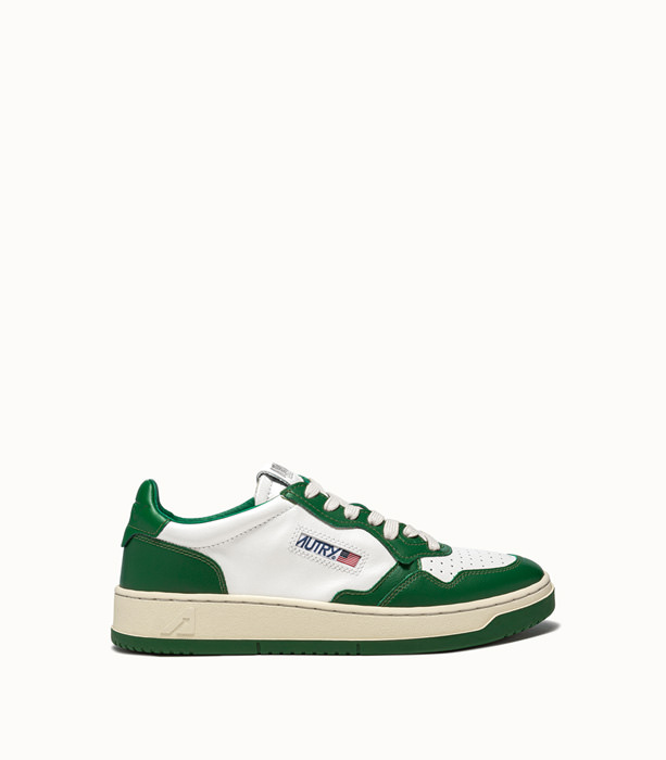 AUTRY: MEDALIST LOW SNEAKERS COLOR WHITE GREEN | Playground Shop