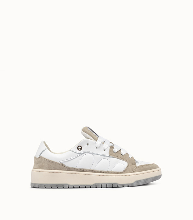 SANTHA: MODEL 2 BEIGE LEATHER SNEAKERS | Playground Shop