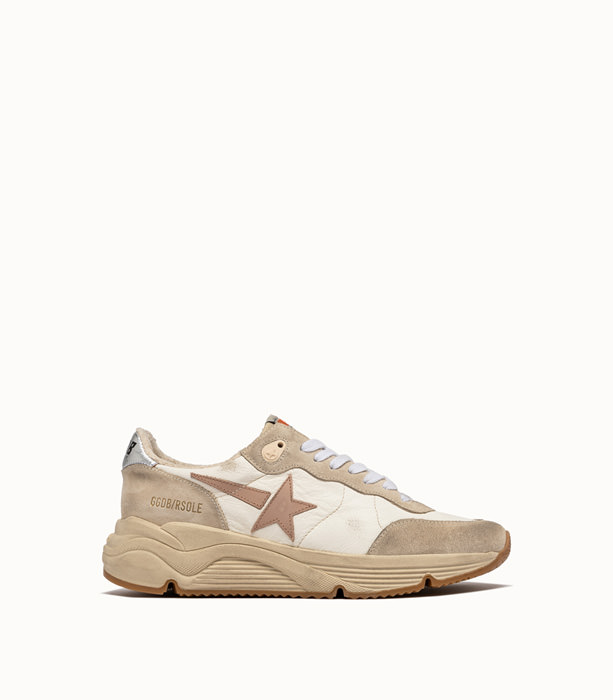 GOLDEN GOOSE DELUXE BRAND: RUNNING SOLE SNEAKERS COLOR WHITE BEIGE | Playground Shop