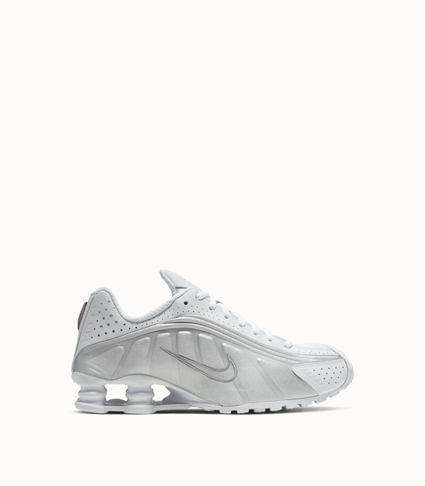 NIKE: SHOX R4 SNEAKERS COLOR WHITE SILVER