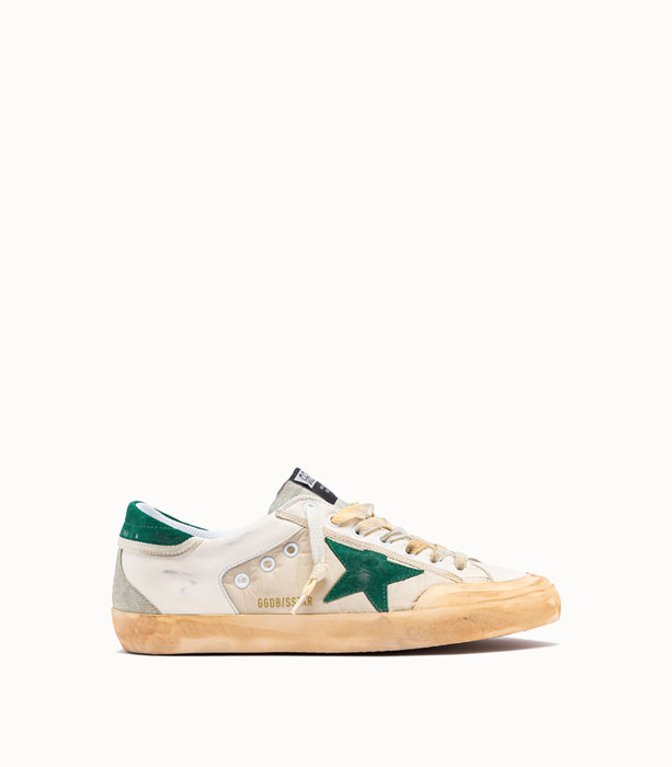 GOLDEN GOOSE DELUXE BRAND: SUPER STAR PENSTAR SNEAKERS COLOR WHITE GREEN | Playground Shop