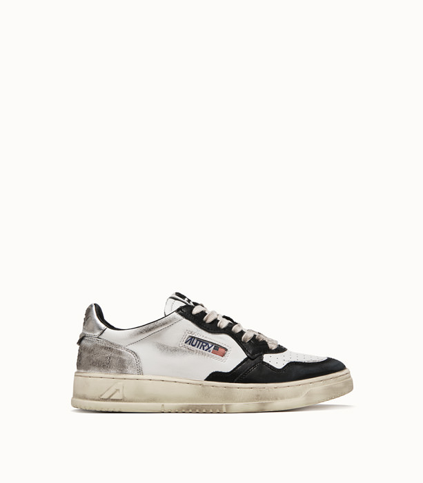 AUTRY: SNEAKERS SUPER VINTAGE LOW COLORE BIANCO NERO | Playground Shop