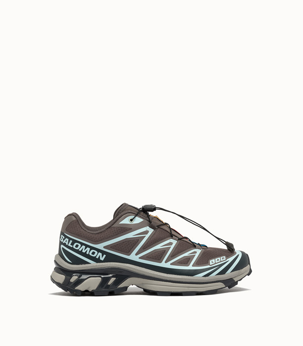SALOMON S-LAB: XT-6 SNEAKERS COLOR BROWN AND AZURE