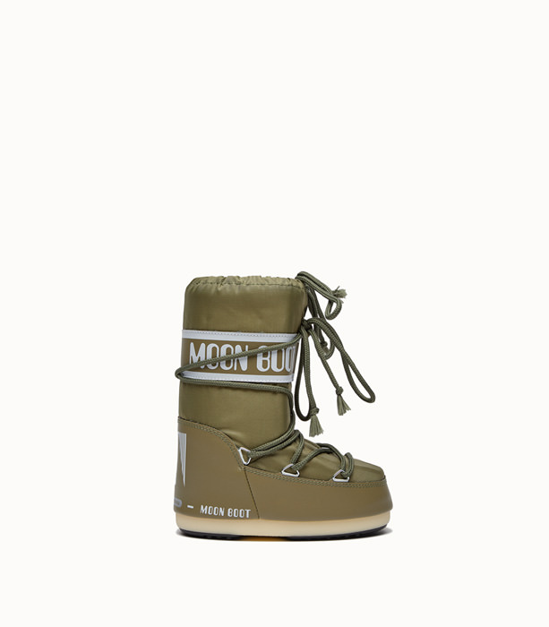 MOON BOOT: SNOW BOOTS IN NYLON COLOR ARMY GREEN