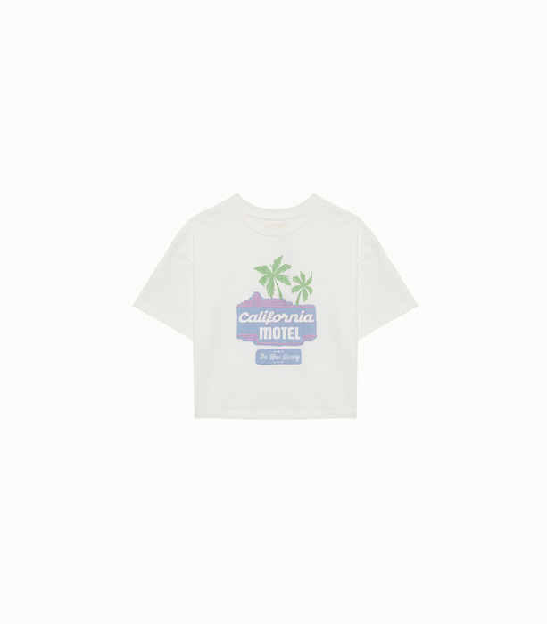 THE NEW SOCIETY: CREW NECK T-SHIRT WITH CALIFORNIA MOTEL PRINT