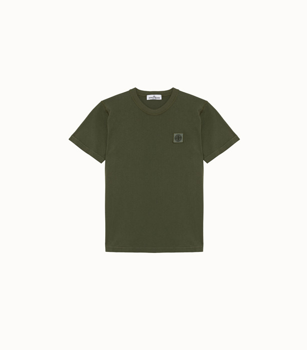STONE ISLAND JUNIOR: T-SHIRT IN SOLID COLOR COTTON