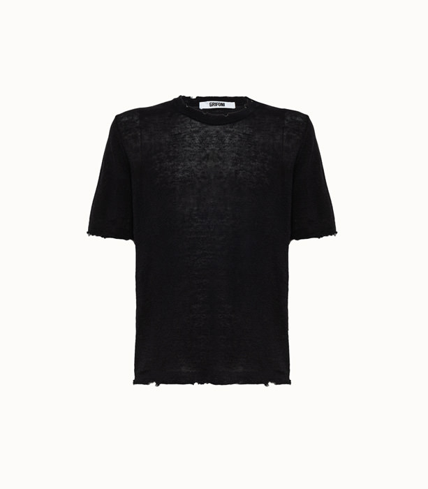MAURO GRIFONI: KNITTED LINEN BLEND T-SHIRT | Playground Shop