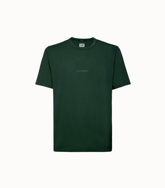 C.P COMPANY: GARMENT DYED LOGO T-SHIRT IN JERSEY | Playground Shop