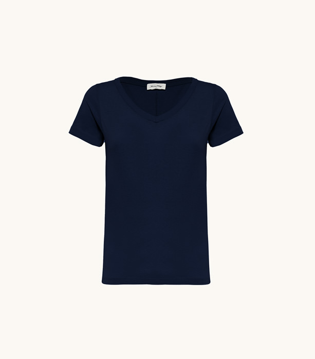 AMERICAN VINTAGE: T-SHIRT SCOLLO A V IN COTONE | Playground Shop