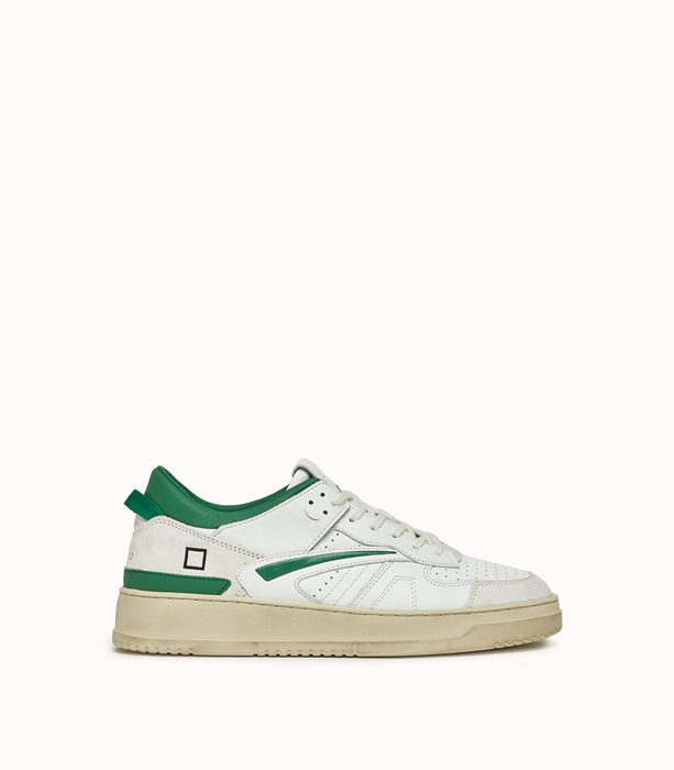 D.A.T.E.: SNEAKERS TORNEO LEATHER COLORE BIANCO VERDE