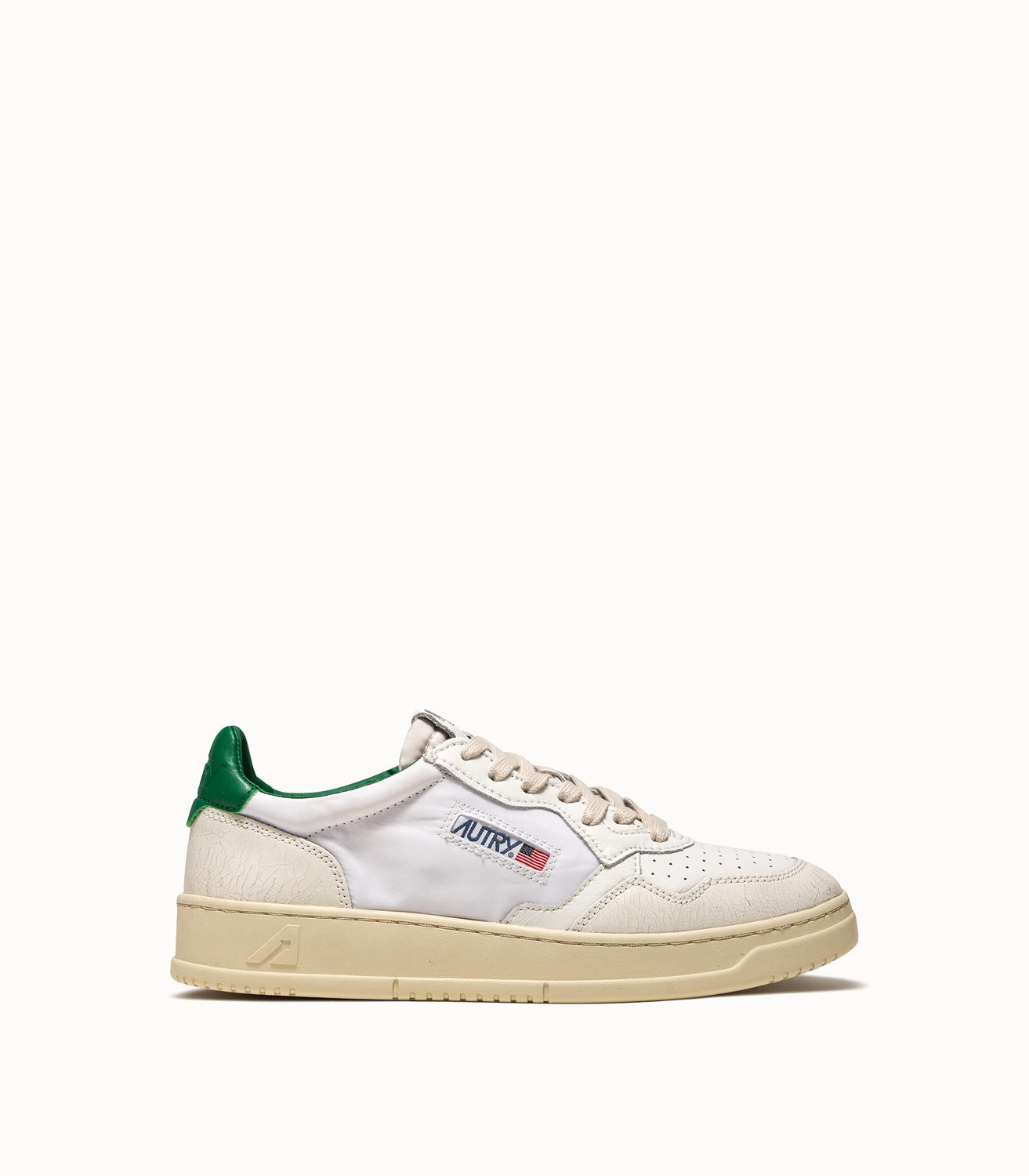 white and green sneakers